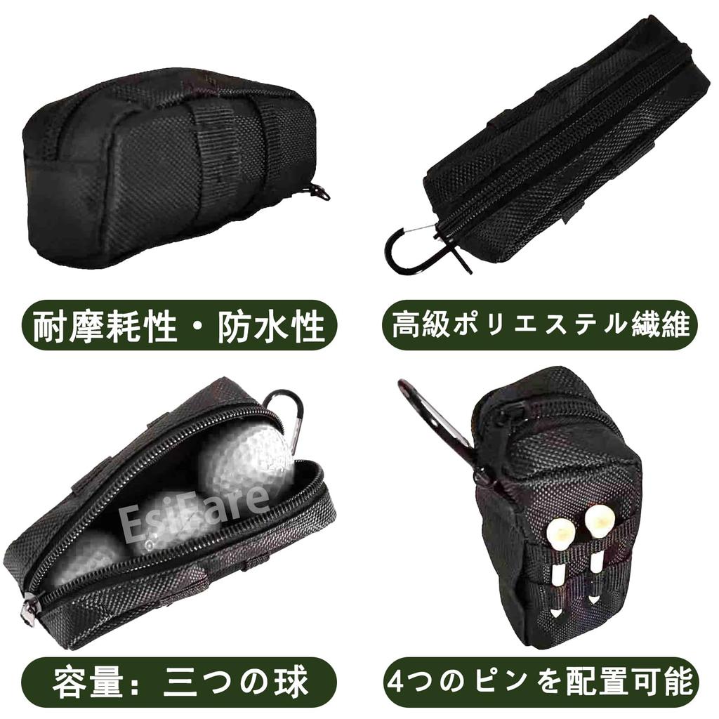 EsiFare Golf Ball Holds 3 Golf Features 4 Pin Positions on the Front and Fits and Hat Zipper Closure with Easy to Golf Waist Golf Accessories Storage