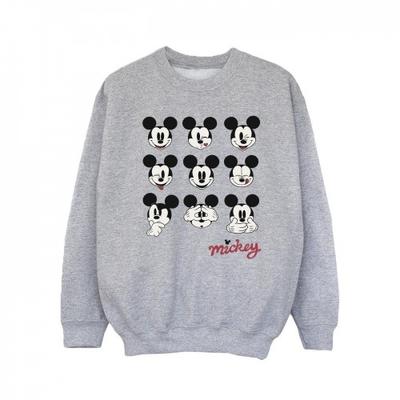 Girls Mickey Mouse Many Faces Sweatshirt