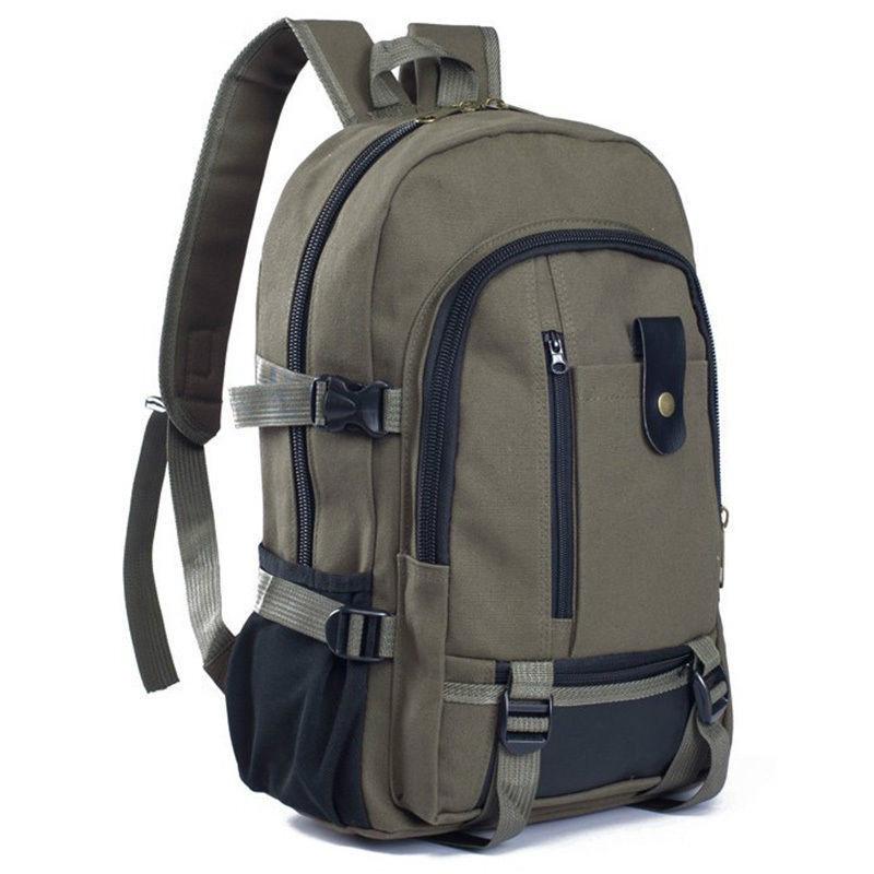 Pánský retro plátěný batoh batoh cestovní sportovní taška školní taška na notebook, turistická taška batohy
