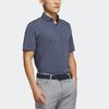 Adidas Solid Color Logo Half-Button Polo Shirt Men Tops Navy-Blue HR7977