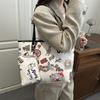 Fashi Printed Graffiti Shoulder Bag Women Large Capacity Commuter Vintage High Quality Handle Bag Comfortable Composite Bag