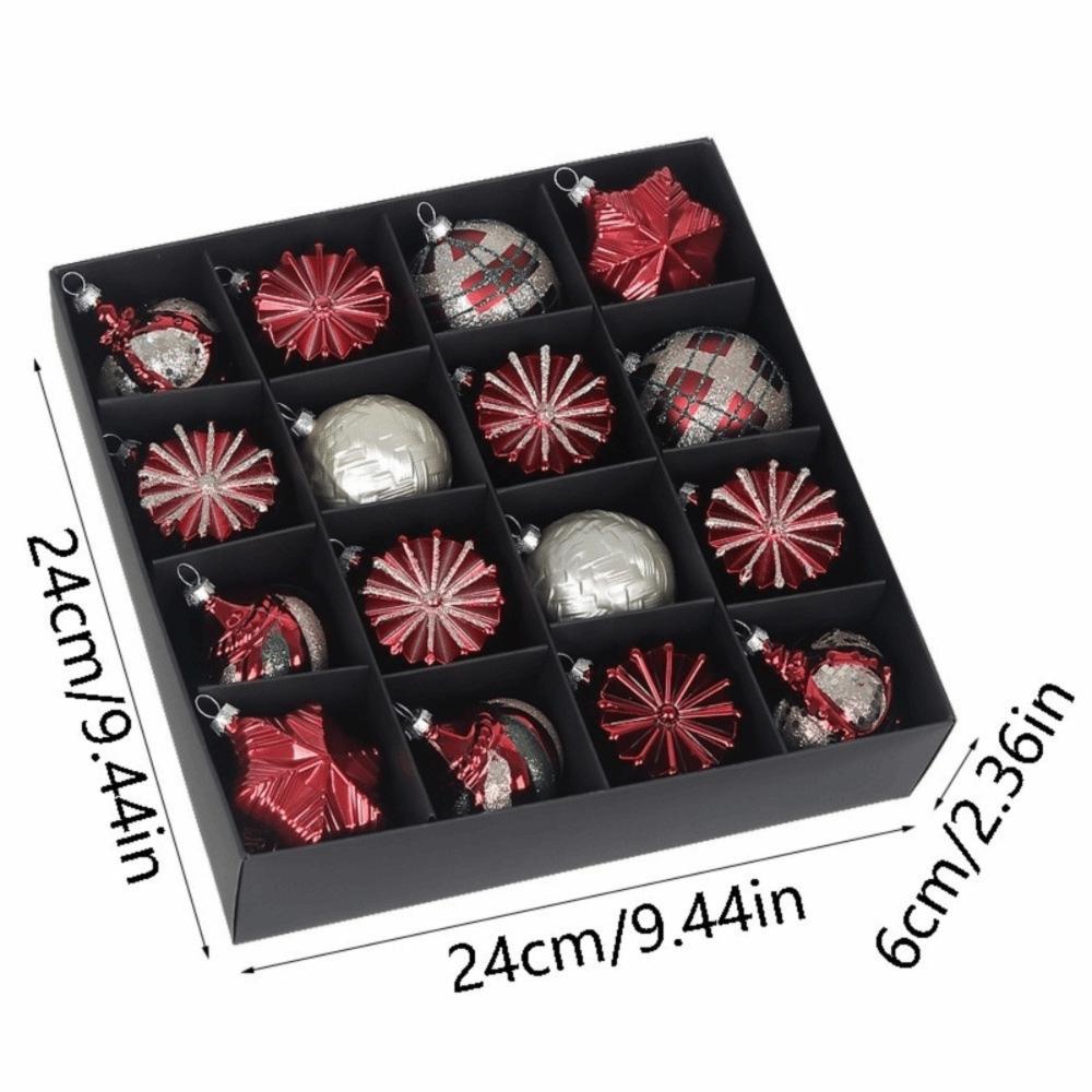 24Pcs 6cm Christmas Ball Ornaments Electroplated Painted Holiday Ornaments Home Decor