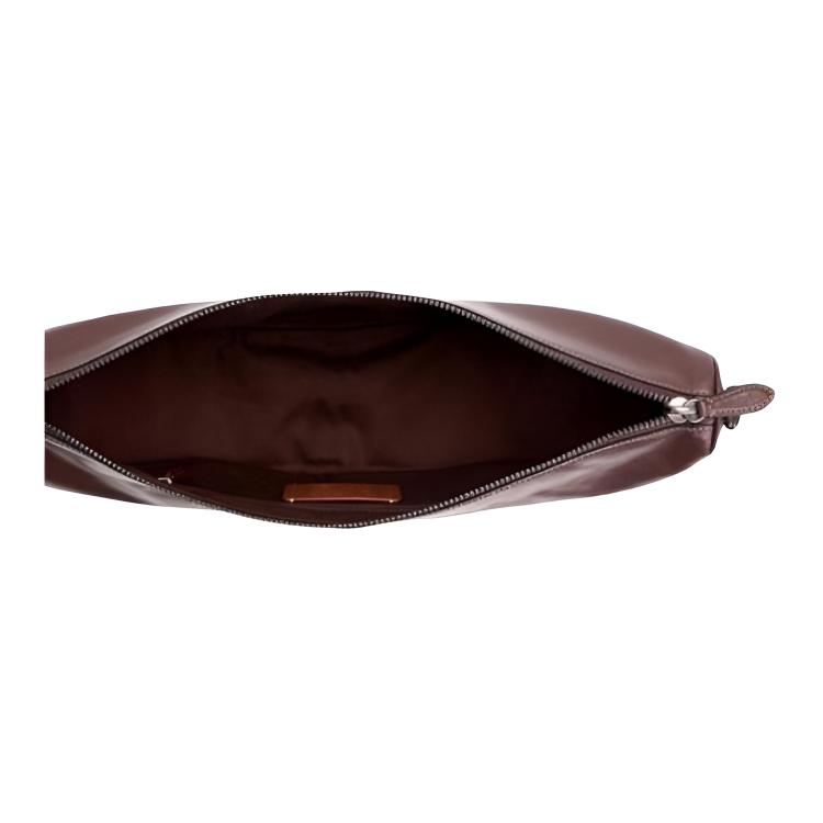 Coach Sac bandoulière en cuir Hall Soft 45 Fermeture éclair sur le dessus Grand sac pour femme Marron érable CAH86-MPL