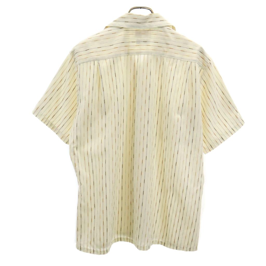 70s Vintage open collar Striped Pattern Short sleeve Open collar shirt M Men's Used