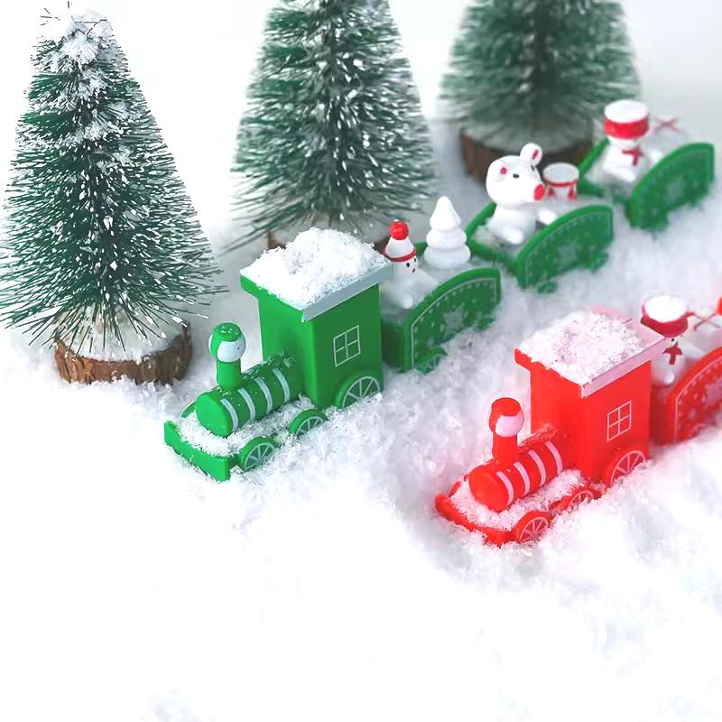Christmas Train Ornament New Year Navidad Gifts Cake Decor Birthday Party Festival Supplies Christmas Desktop Decoration