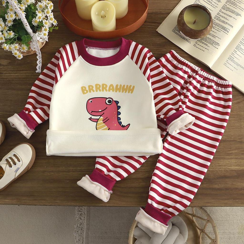 Kinder Fleece-gefüttertes Thermo-Unterwäsche-Set für Jungen & Mädchen - Gemütliche Herbstkleidung
