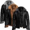 Autumn and Winter Men's Artificial Fur One-piece Long-sleeved Coat
