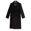 New Men's Double-breasted Solid Color Casual Long Wool Coat Men's Jacket Large Size