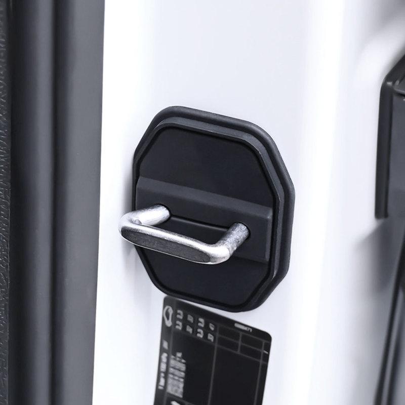 For Mercedes Benz Class S 2010- Car Door Shock Absorber Door Lock Protector Silicone Auto Door Lock Latches Cover