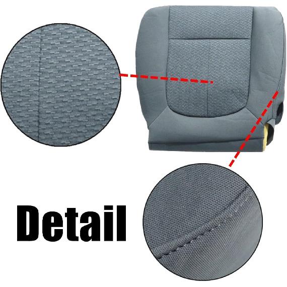 NLQR Steel Gray Front Driver Side Bottom Replacement Cloth Seat Cover Compatible with Ford F-150 2011 2012 2013 2014 Driver Seat Replacement