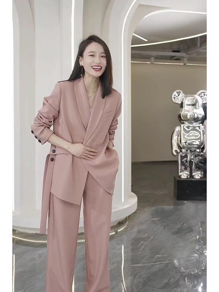Southeast Asia Women's Plus Size Wide-Leg Pants Two-Piece Set - Spring/Autumn Fashion