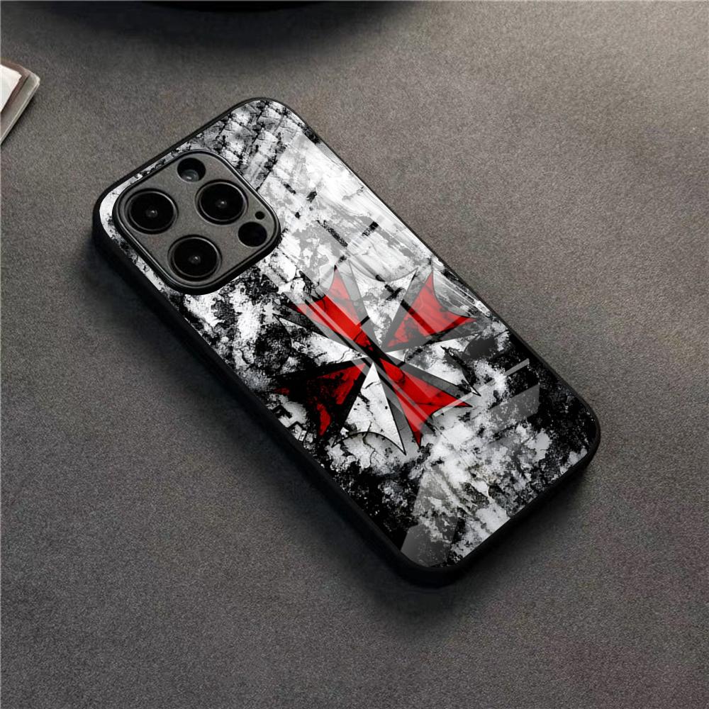

Чехол для телефона Umbrella Corporation для 17 Pro Max IPhone 16 Pro 14 12 11 13 Mini X XR XS 15 Plus SE Стеклянная крышка iPhone15 Pro