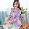 Autumn Women Black Blazer Lotus Leaf Work Wear Female Fashion Suit