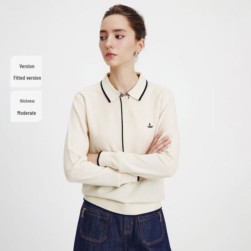 Navigare Men's Full Wool Half-Zip Polo Knit Sweater