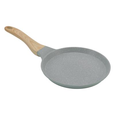 Anti-aanbak Koekenpan Groen Aluminiumlegering Glanzend Ontbijt Koekenpan met Ergonomische Handgreep voor