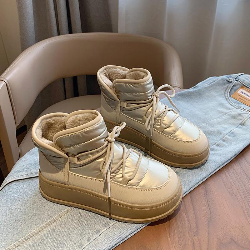 Dámské zateplené sněhule s vysokým svrškem - Teplý, ležérní korejský styl pro zimu 2024, Model K2905