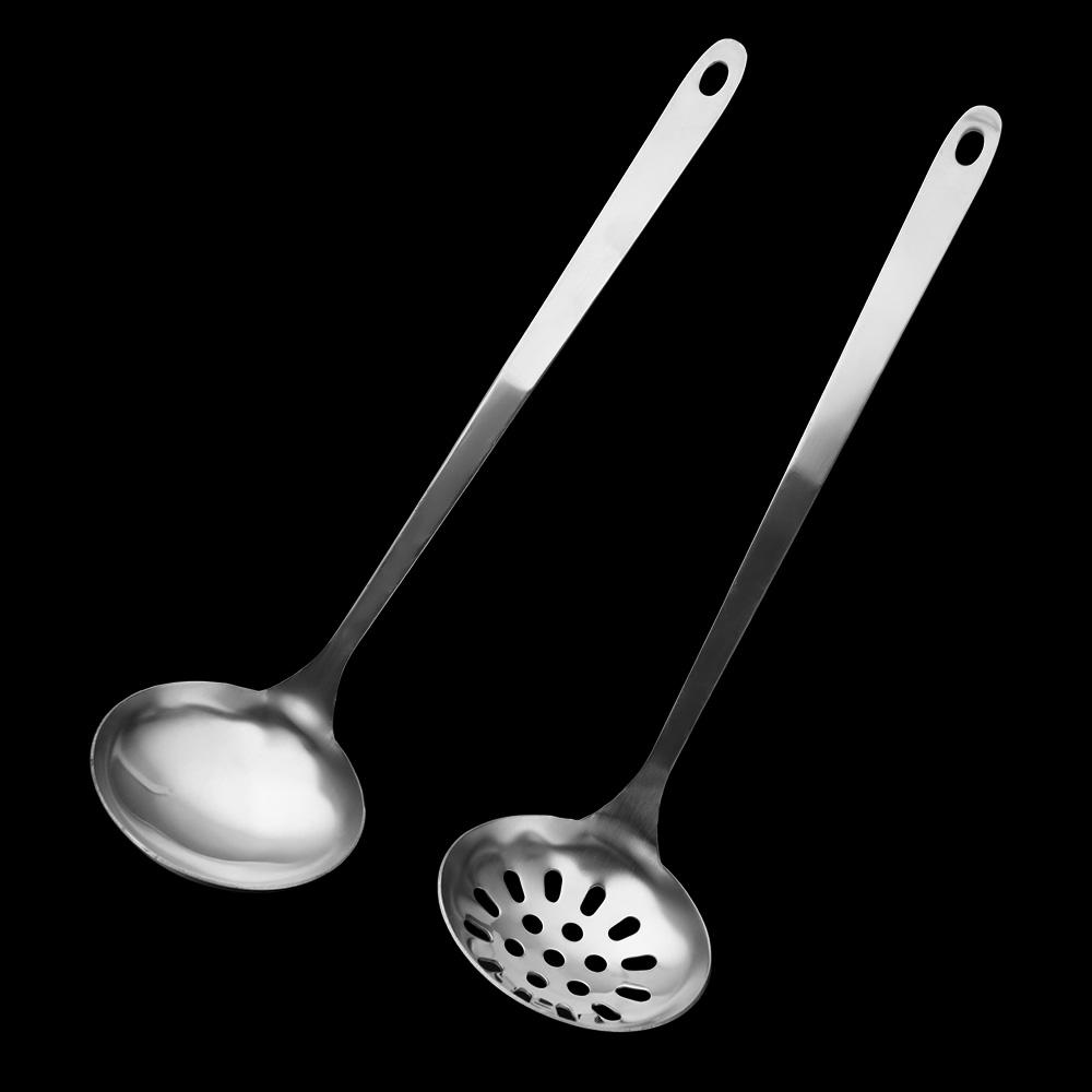 Deepened Soup Spoon Stainless Steel Hot Pot Scoop Kitchen Utensil Slotted Spoon  Home