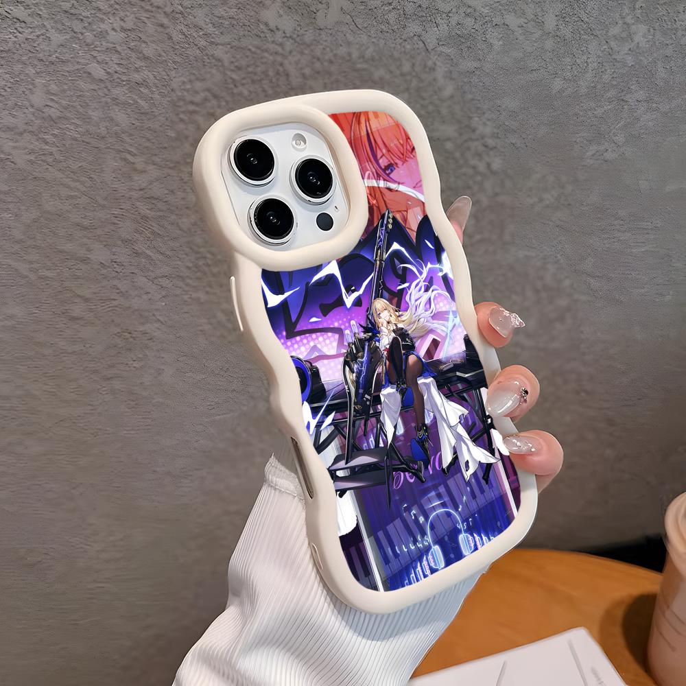 HSR Serval Wavy Edge TPU Mobile Phone Case for iPhone 17 16 15 14 13 12 11 Air Pro Max Plus Colorful Cover