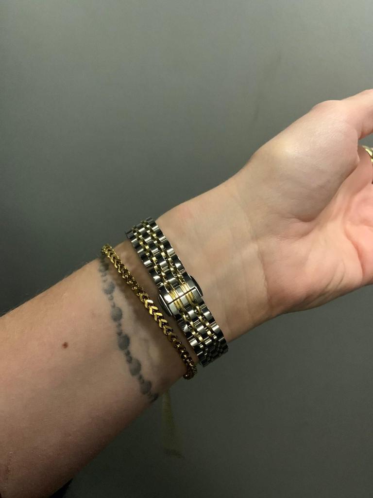 Seven-Bead Stainless Steel Slim Waist Band for Apple Watch Models 9-5, Ultra 2