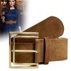 Pin Buckle Suede Leather Belt Versatile Wide Waistband Women Waist Belt  Coat Skirt Decoration