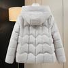 Women's Hooded Coat Ladies Winter Cotton Coat Thickened Warm Jacket