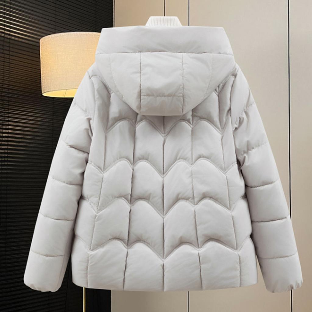 Women's Hooded Coat Ladies Winter Cotton Coat Thickened Warm Jacket