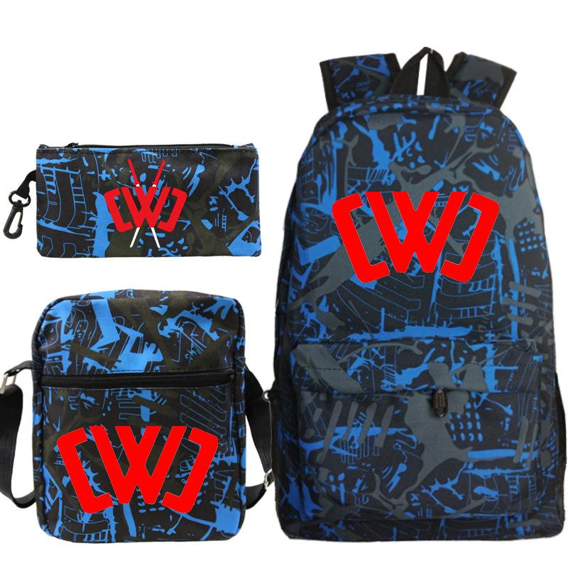 Popular game merchandise printed backpack popular student bag three-piece set