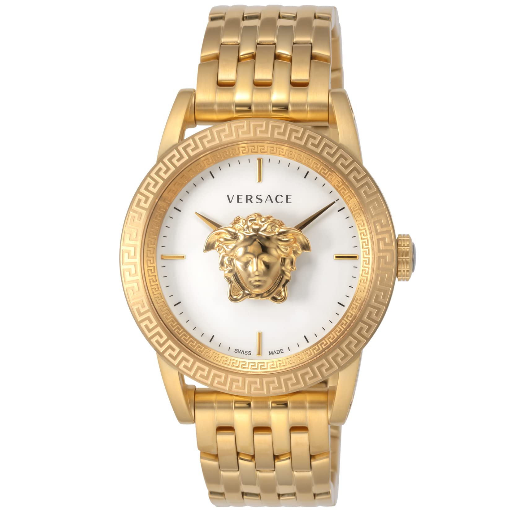 

Watch Palazzo Empire White Dial Stainless Steel Sapphire Glass Quartz 43MM Swiss Watch VERD00318 Gold [Versace] Men s [Item]