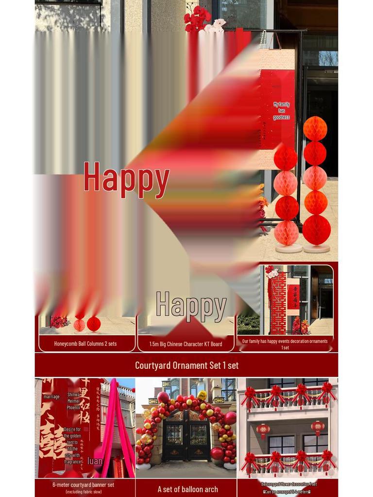 Complete Wedding Room Decoration Set: Bride & Groom's Bedroom Decor Essentials