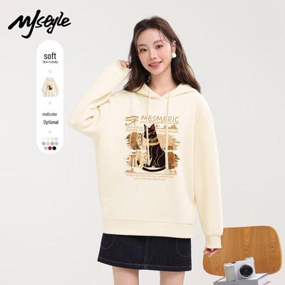 MJ STYLE Damen Kapuzensweatshirt aus Milchseide