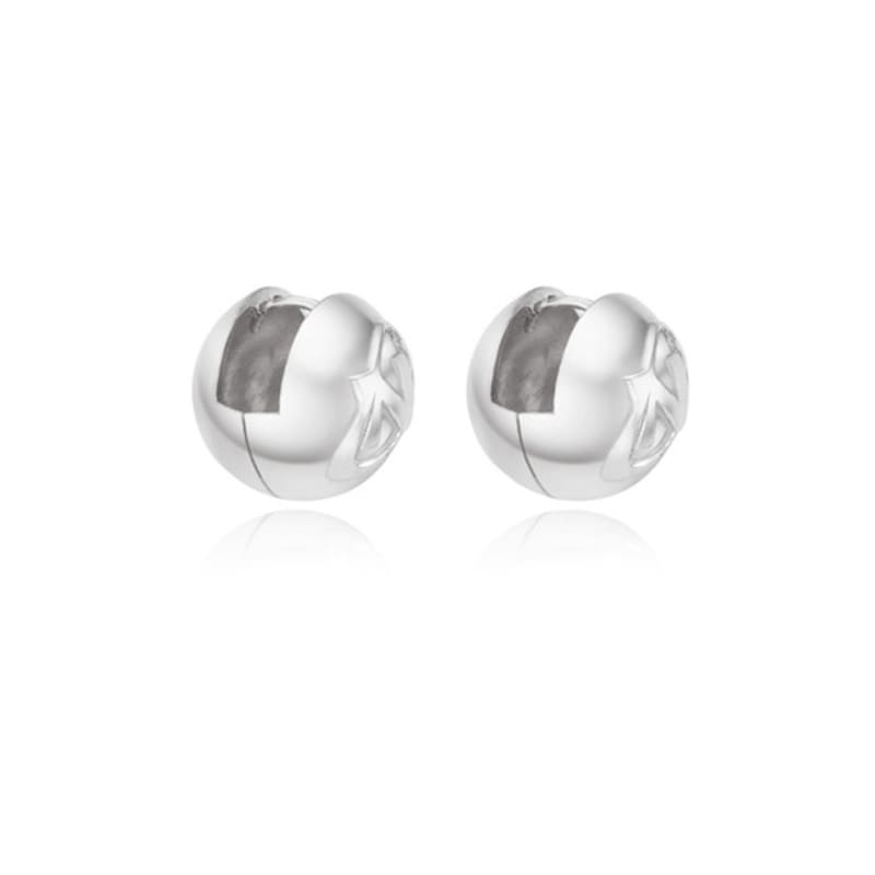 NIMBUS N LOGO BALL EARRINGS