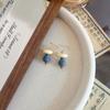 Original Design Natural Stone Real Coffee Bean Ceramic Handmade Earrings Collection Niche Design Coffee Stud Earrings