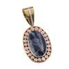 Natural Pietersite Gemstone 925 Solid Sterling Silver TwoTone Pendant 1.50" P5b96