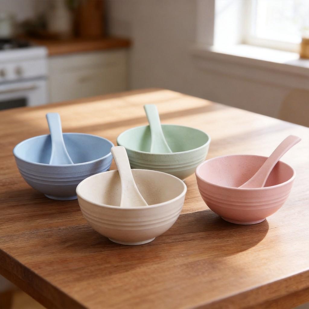 Nordic Kids Dinner Bowl Plastic Unbreakable With Smooth Surface For Childrens Meals