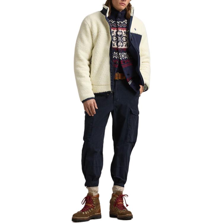Polo Ralph Lauren Sametový kabát Pánský Krémově bílý 710951701-001
