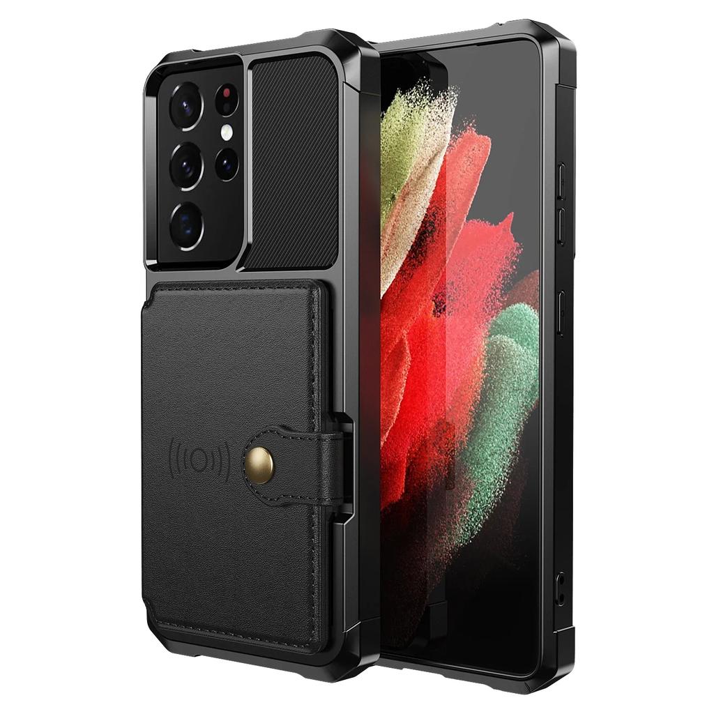 Starke Fallschutz-Handytasche Hülle für Samsung Galaxy S23 FE S24 Ultra S22 Plus Kartensteckplatz Geldbörse Hüllen