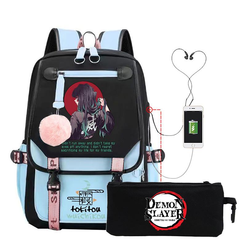 

Ghost extermination surrounding animation schoolbag cross-border Korean version junior high school high school student large capacity with USB leisure No specification