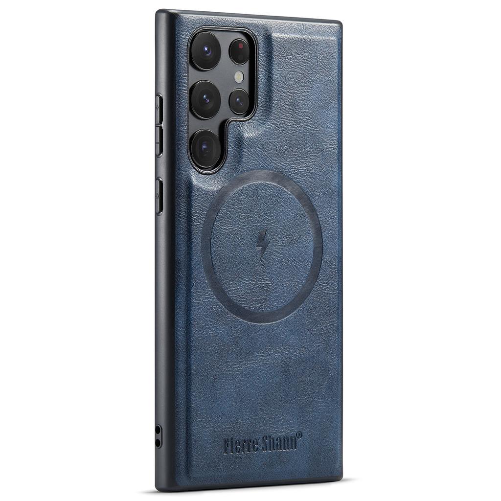 025 Style For Samsung Galaxy S22 Ultra 5G Case RFID Blocking Leather+TPU Phone Cover Detachable