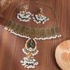 Diamond-encrusted Pearl Fringed Necklace, Earrings Set, Women's European, American Bohemian Ethnic Jewelry, Retro Fashion Jewelry.