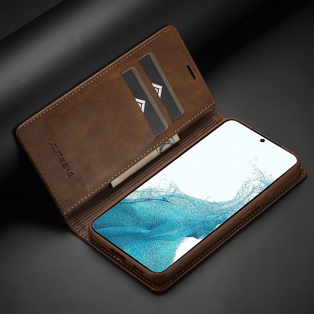 Langlebigere Lederhülle für Samsung Galaxy S23 S22 S21 S20 Ultra FE S10 S9 Plus Flip Cover A13 A53 A52S RFID-Schutz