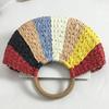 Summer Weaving Women Bags Beach Seaside Multicolor Straw Handbag Lady Travel Handwoven Totes Wrist Handbags KTY