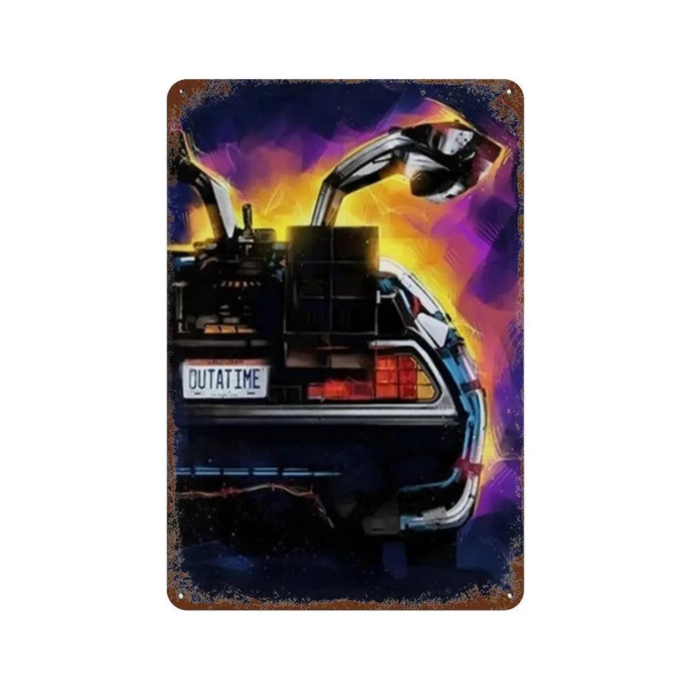 Zurück in die Zukunft Alte Filme Retro Metallschilder Posterwände Bars Clubs Männerhöhlen Garagen Cafés Kunst Wanddekorationen