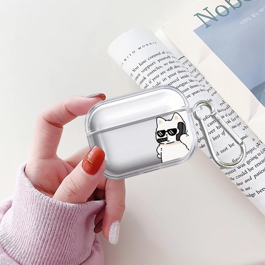Clear Earphone Cases Cover Case For Airpods 1 4 Pro Pro3 2 Pro2 3 Couples Dog Cat Cool