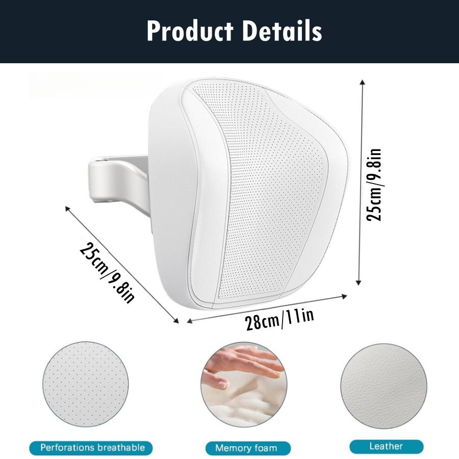 Adjustable Headrest Pillow For Tesla Model Y/3 Accessories Neck Pillow Car Head Neck Rest Cushion with Bracket & Hidden Hook