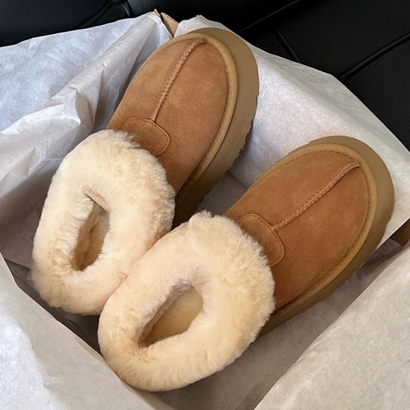 New velvet Zhou Dongyu Song Yanfei thick bottom heightening short tube fur integrated snow boots women's winter