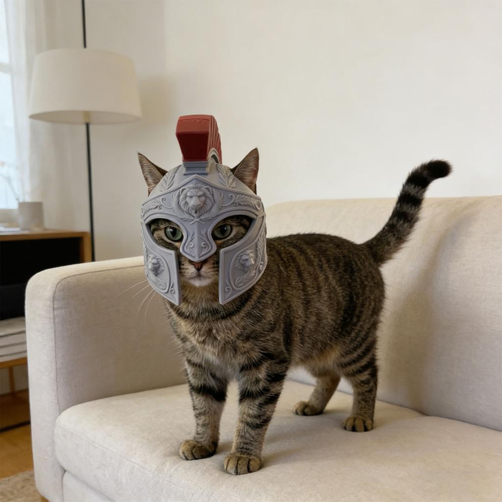 Role Playing Roman Helmet Lovely Cats Ear Helmet Costume Accessory for Themed Parties and Photo Props