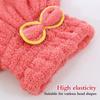 3Pcs Coral Fleece Hair Drying Caps - Absorbent Quick-Dry Spa Caps with Cute Bow Design, Soft Comfortable Hair Wrap for Daily Use