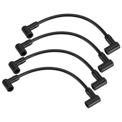 84-881908T 4-teiliges Zündkerzenkabel für Außenbordmotoren, passend für Mercury Marine 4-Zylinder 40-60 PS EFI 4-Takt-Motoren, schwarzer Kunststoff