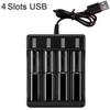 18650 Battery Charger 1 / 2 / 4 Slots Dual For 18650 Charging 4.2V Rechargeable Lithium Battery Charger