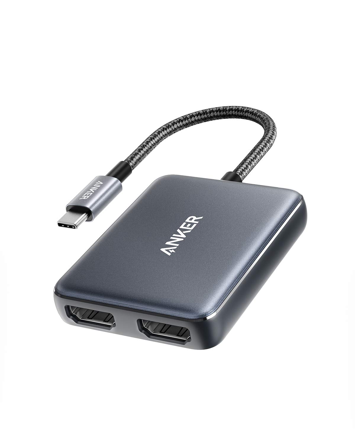 

Anker PowerExpand Dual HDMI Adapter Up to 4K Multiple Screen Output Up to 4K for MacBook iPad USB-C & (60Hz) (30Hz)